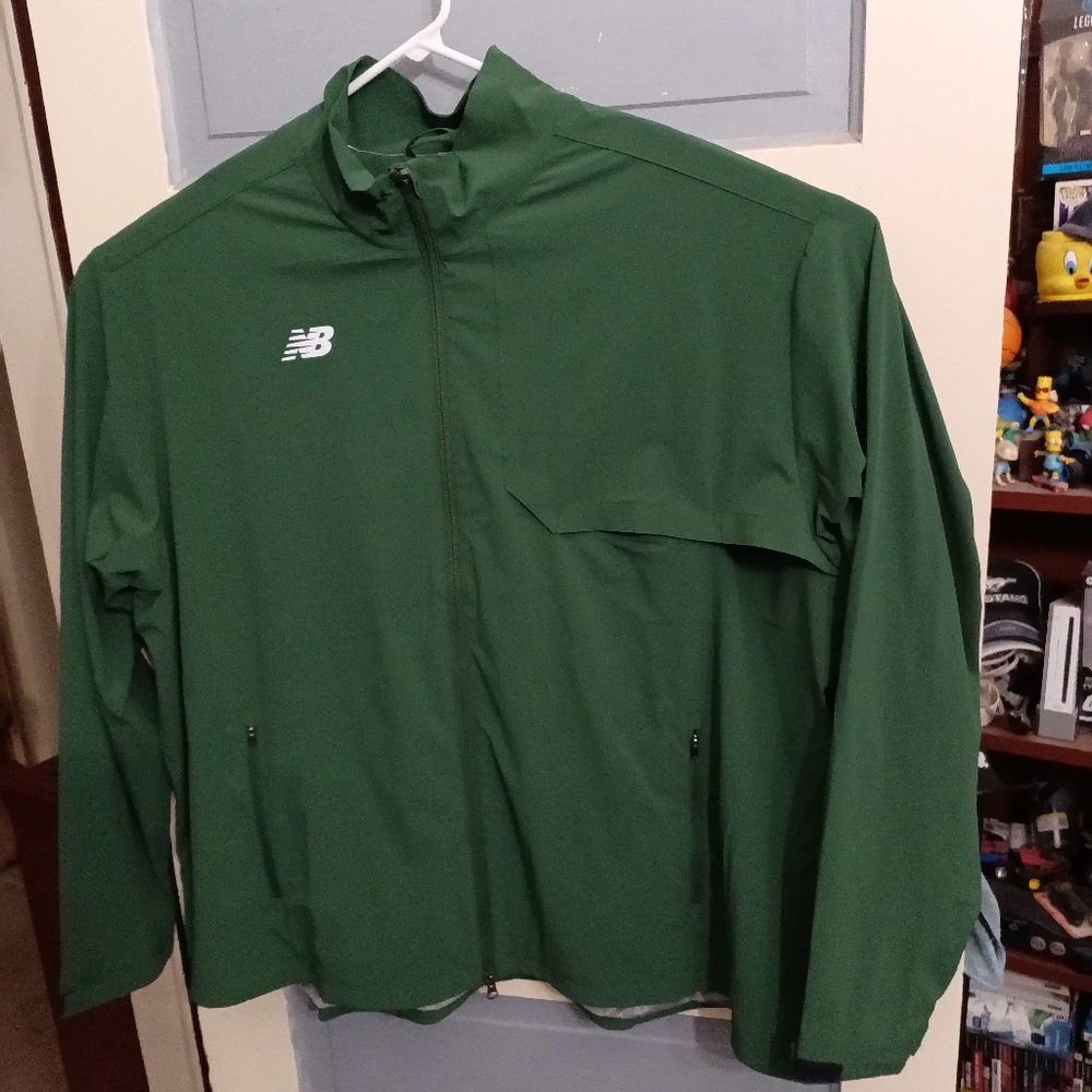 New Balance Dry windbreaker jacket 5XL full zipper vented green WN93